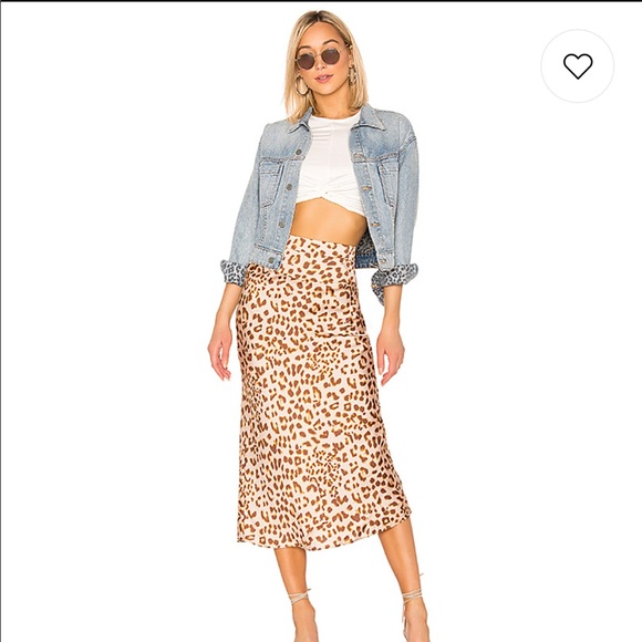 Free People Dresses & Skirts - Normani Bias High Waist Cheetah Print Midi Skirt